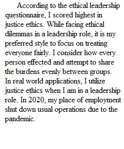 Ethical Leadership Style Questionnaire